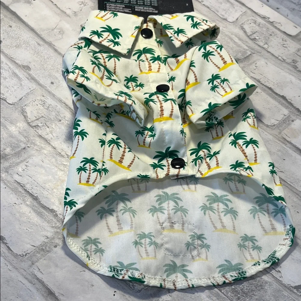 Fuzzyard size 2 small dog Palm Tree Print top shirt clothes pet outfit